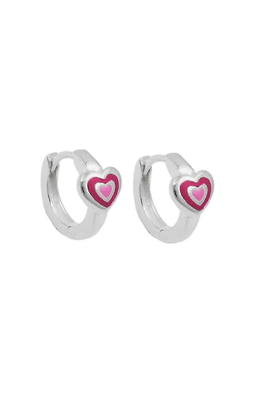 Hoop Earrings Pink-laquered Silver 925 - Gl93669