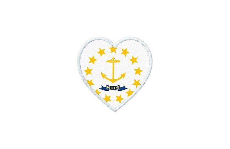 Patch badge ecusson prints thermocollant flag heart usa rhode island