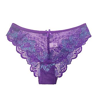 Veeki Women's Panties Lace Bikini Underwear Moderate Coverage Multi-packs, Pack of 3, ST-O2, S