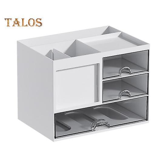 Multifunctional Desktop Organizer Drawer Box with Pen Holder Large Capacity Multi-Compartments Desk Organizer Storage