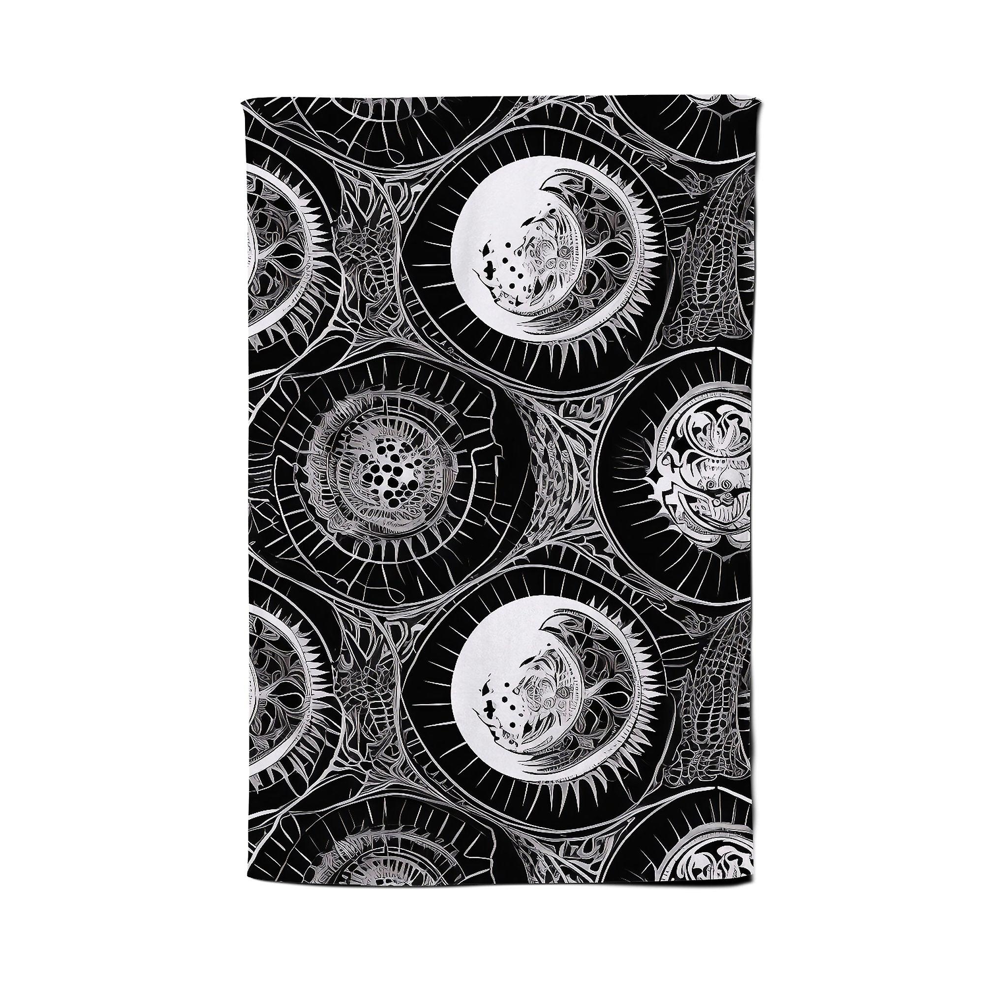 Black White Moon And Sun Tea Towel