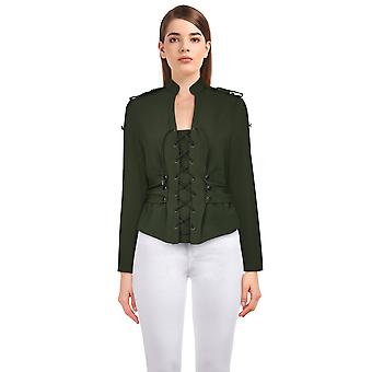 Chic Star Gothic Jacket In Green