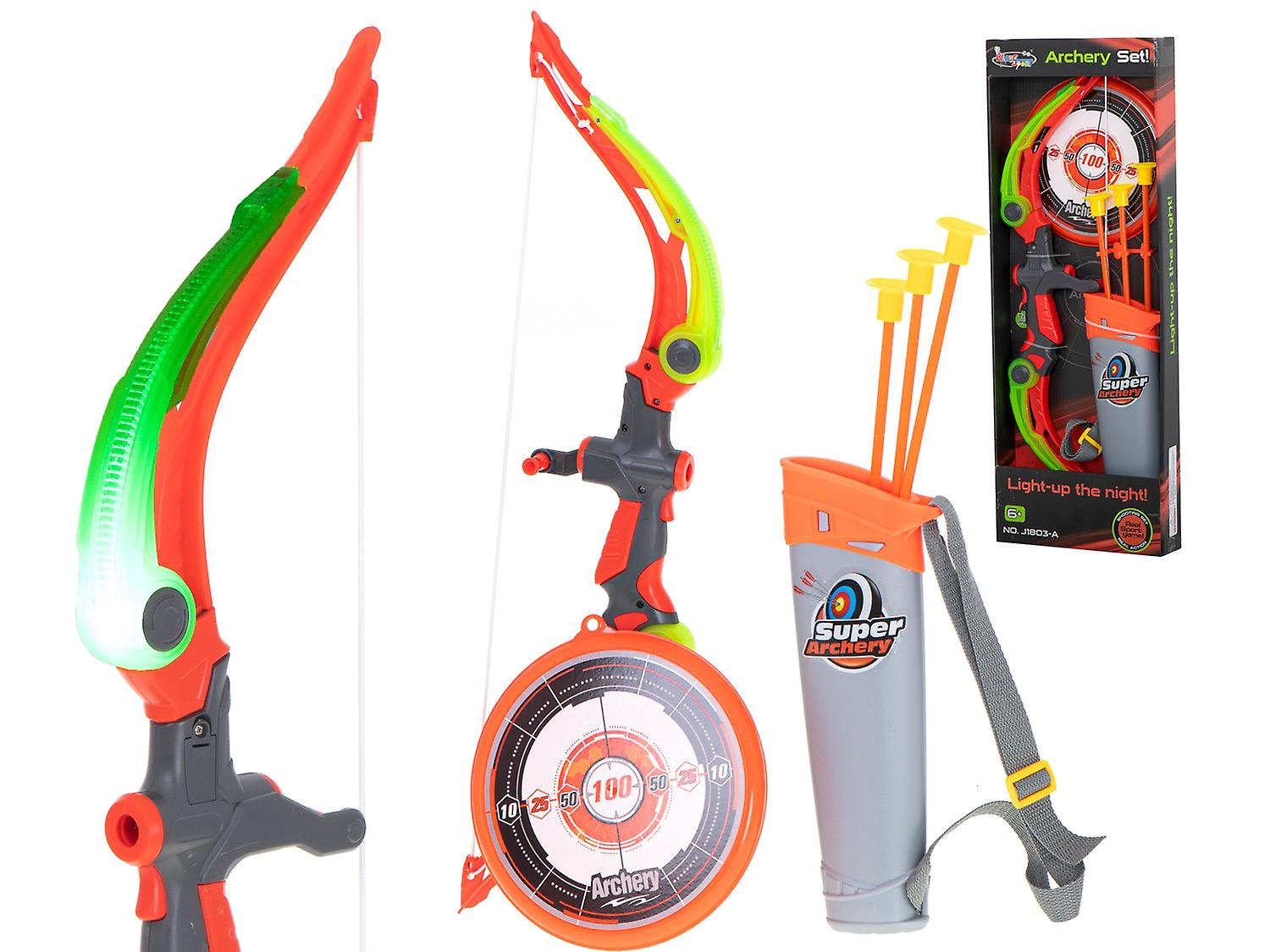 Bow with arrows and target plate shooting set