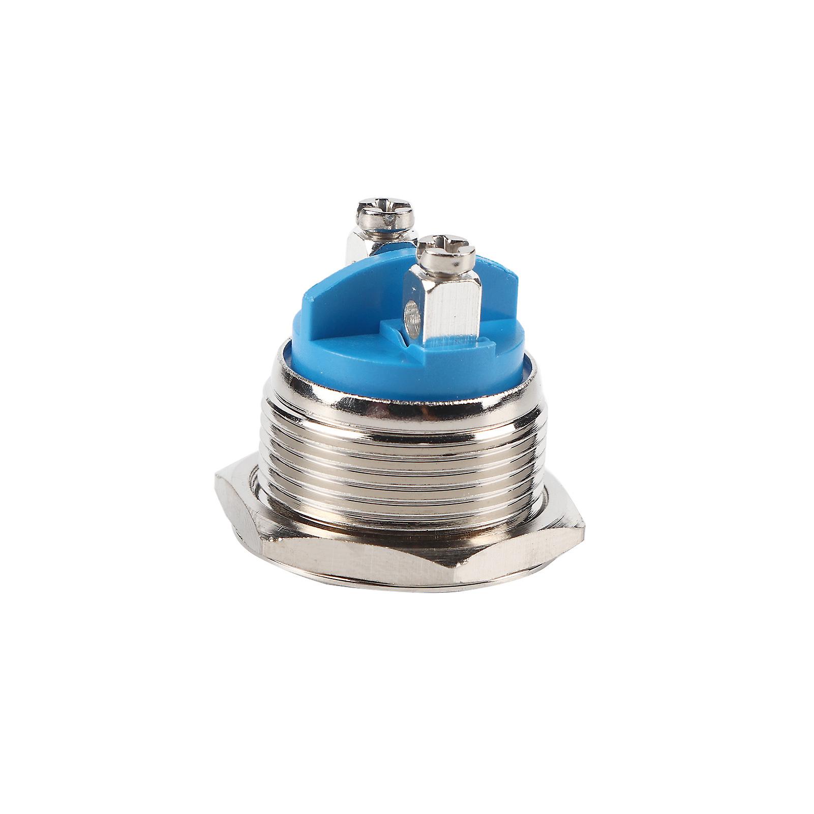 12mm Power Push Button Switch Waterproof Metal Momentary Type White LED 3V