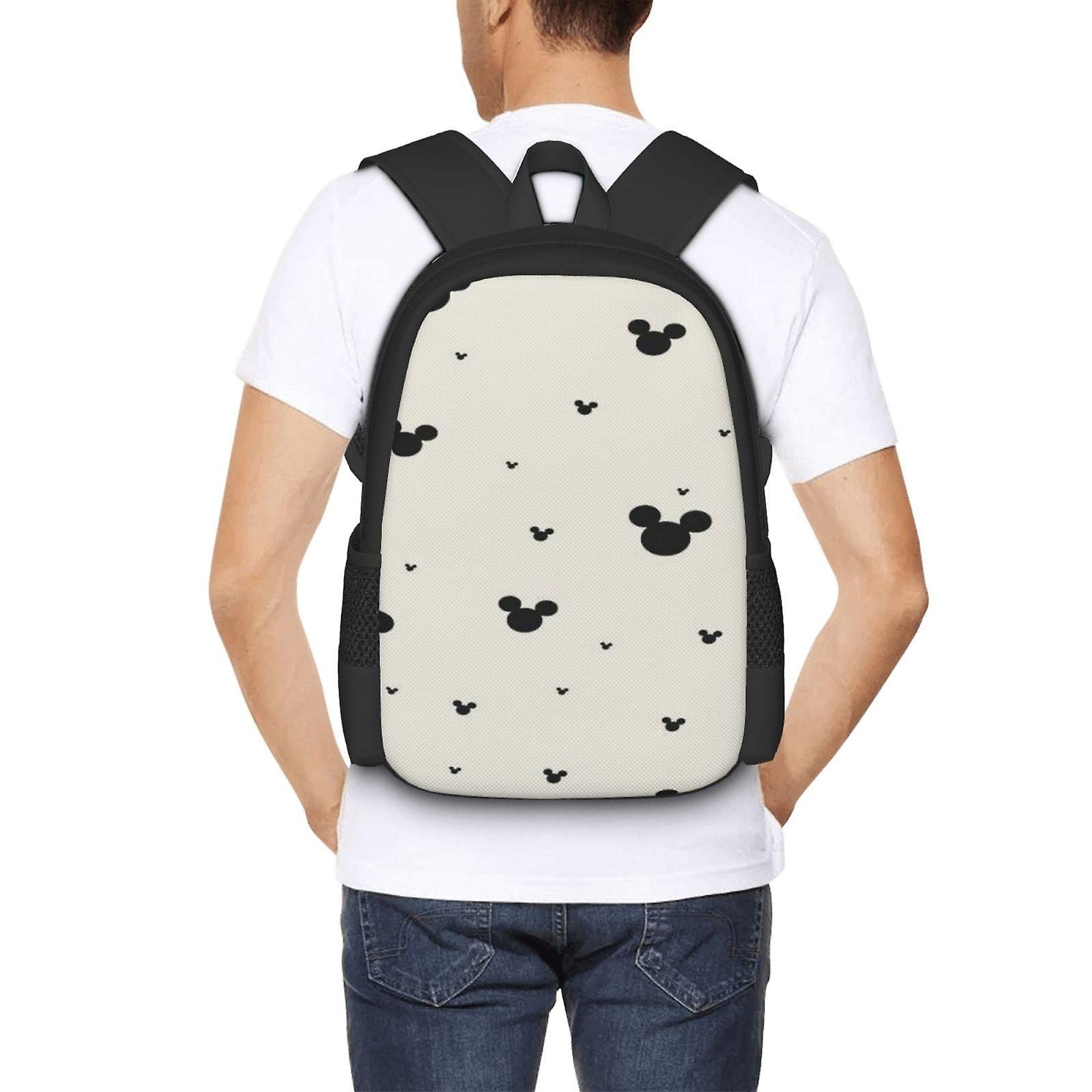 Mickey Mouse Backpack Large Capacity Laptop Bag Lightweight Adjustable Straps Casual Large Capacity