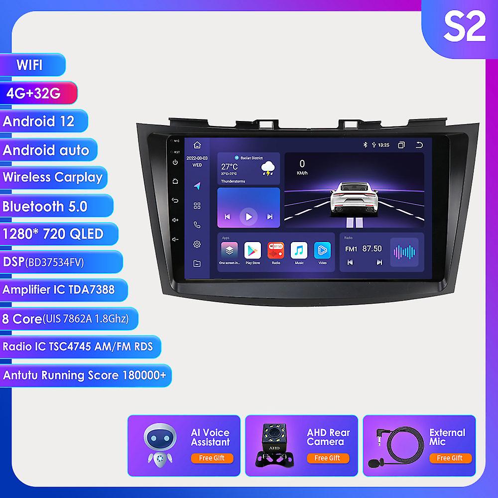 Android 2din Car Radio For Suzuki Swift 4 2011 2012-2015 Multimedia Video Player Gps Stereo 4g Navigation Carplay Rds Dsp Swc Bt