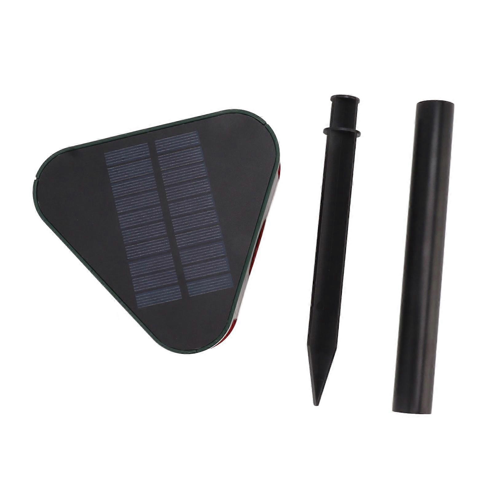 Solar Animal Repeller Alarm Long Range Sound Light Outdoor Infrared Sensor Alarm with Remote Control for Orchard 1W 5V