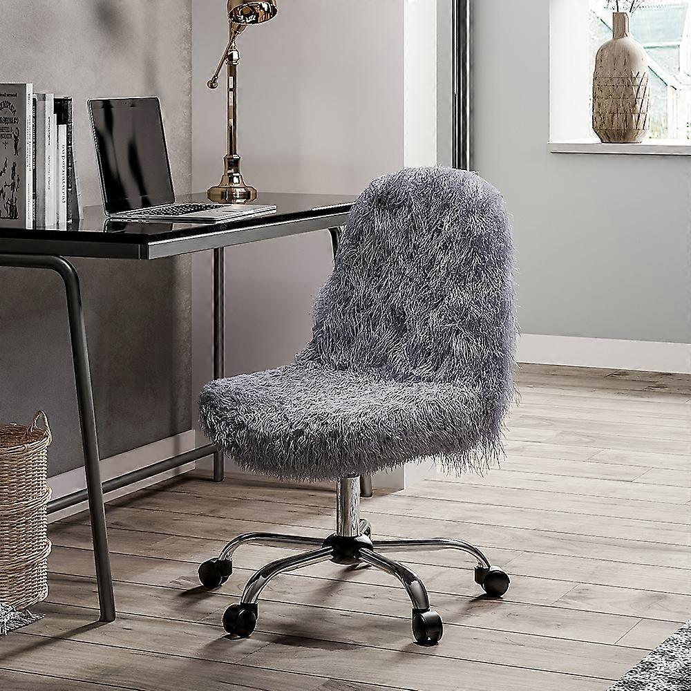 Faux Fur Dressing Office Chair