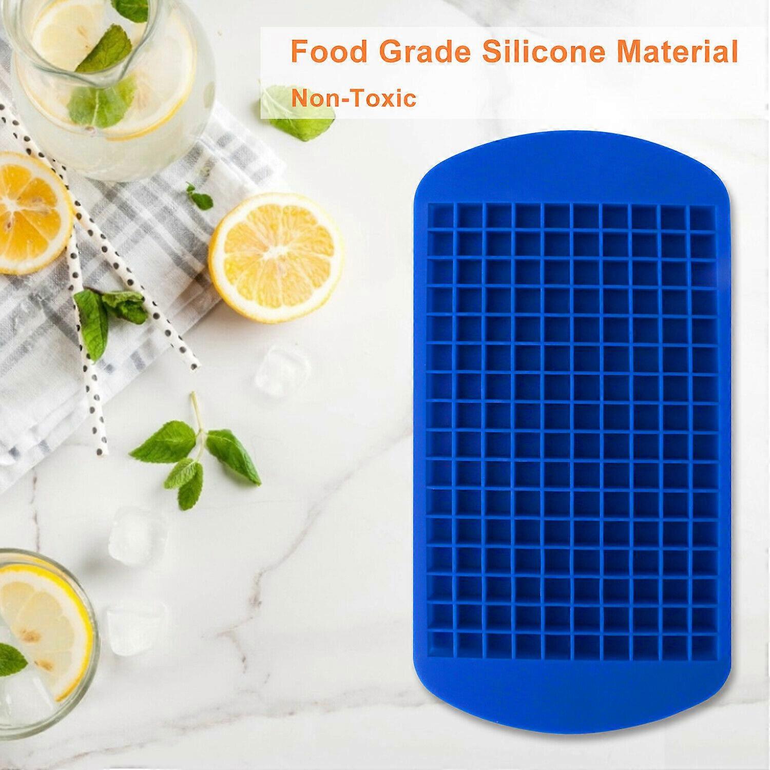 Ice cube mold 160 square silicone ice grid Mini ice grain mold 160 square blue