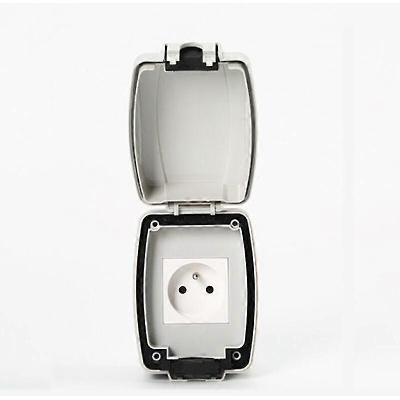 IP66 Waterproof Outdoor Socket, Dustproof Wall Socket, Garden Wall Electrical Sockets for Indoor and Outdoor (Single Socket)