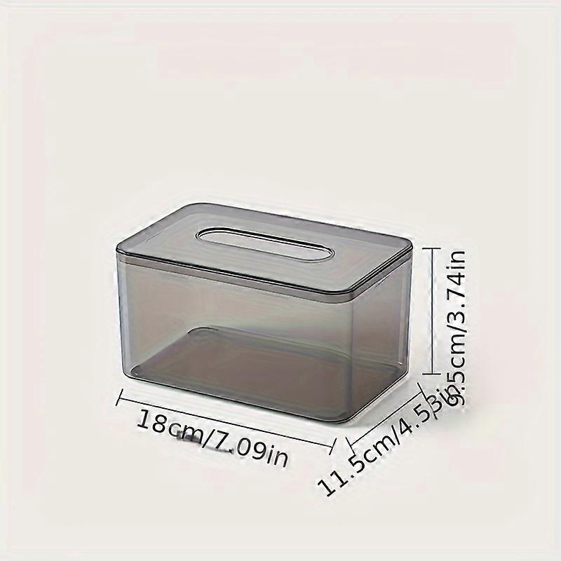 シンプルな透明なティッシュボックス、ティッシュボックスカバー、ナプキンディスペンサーコンテナ、家庭用ティッシュホルダー、バスルームリビングルームベッド用ティッシュ収納ボックス