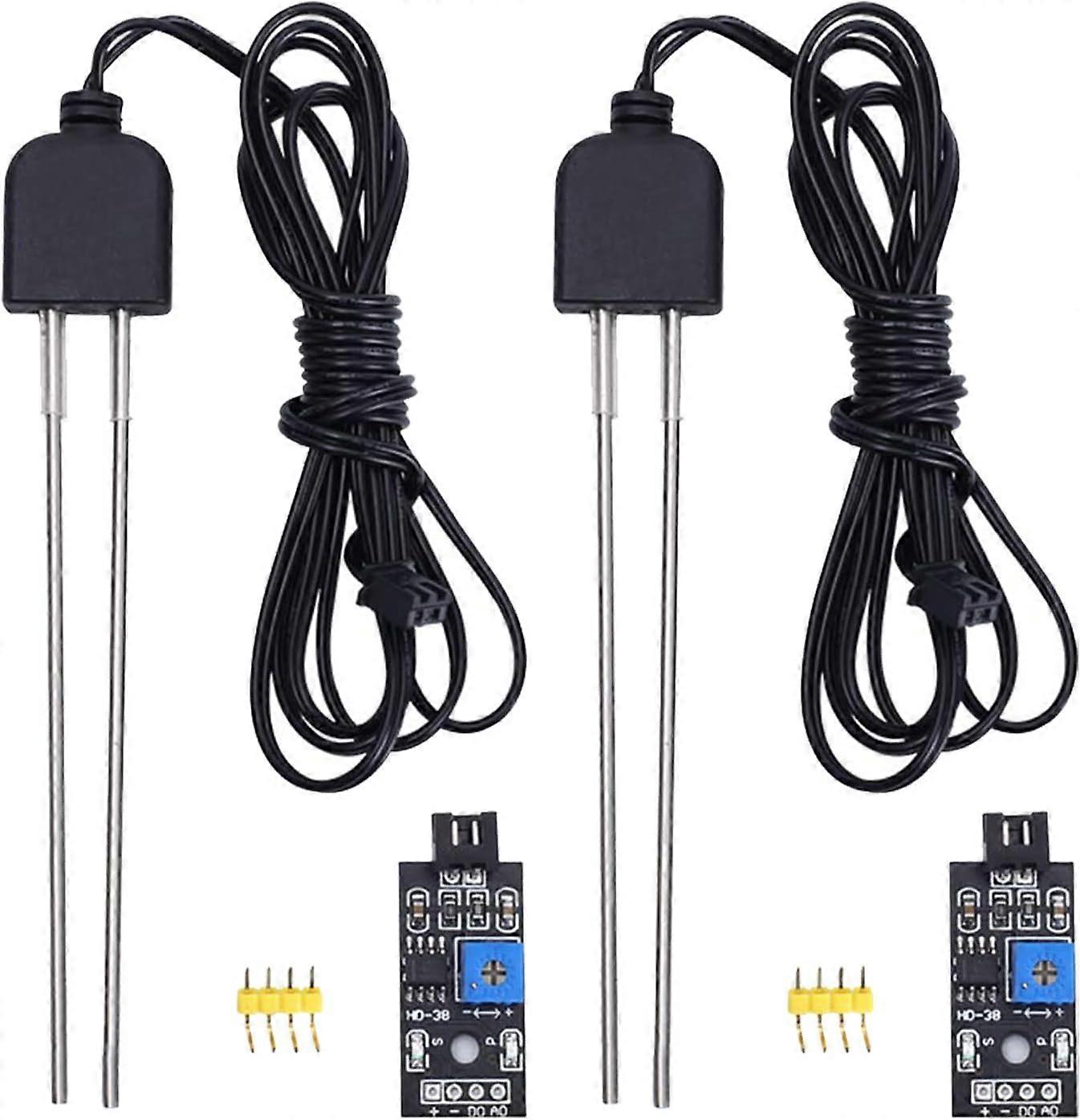 2 Sets Resistive Soil Moisture Meter, Icstation Soil Hygrometer Sensor Test Kit
