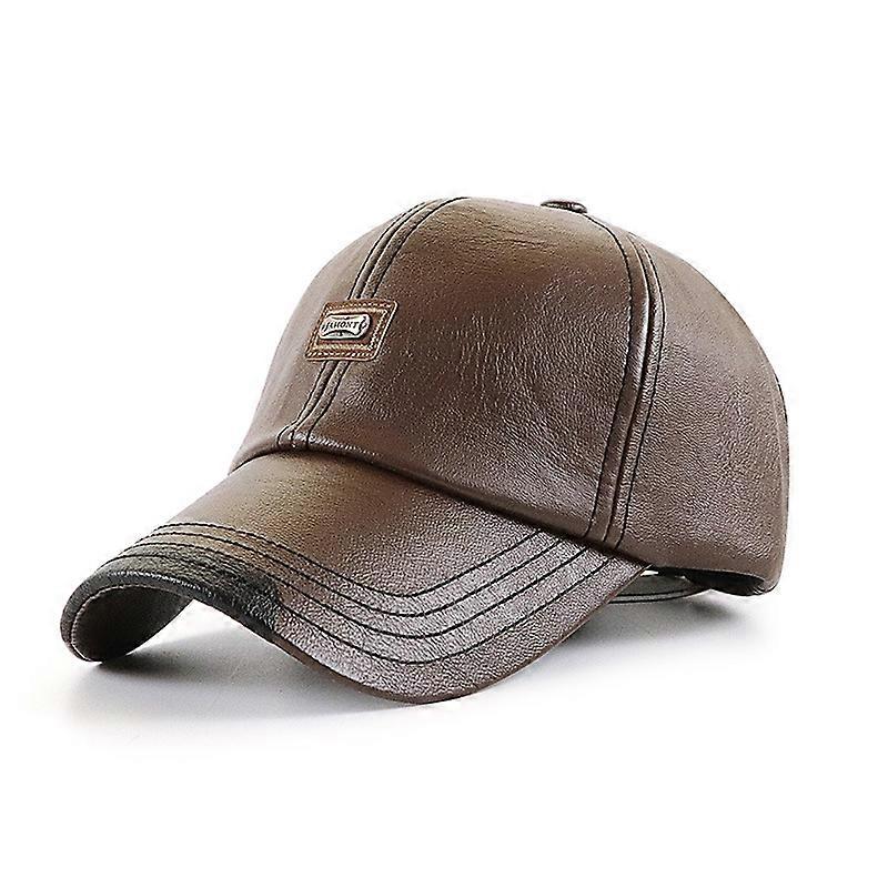 Elegant Leather Snap Hat