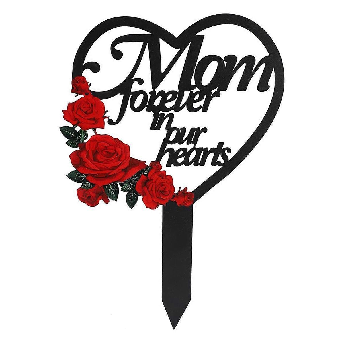 Memorial Grave Markers Heart Memorial Plaque Stake Sympathy Grave Markers Cemetery Garden Stake Memorial A