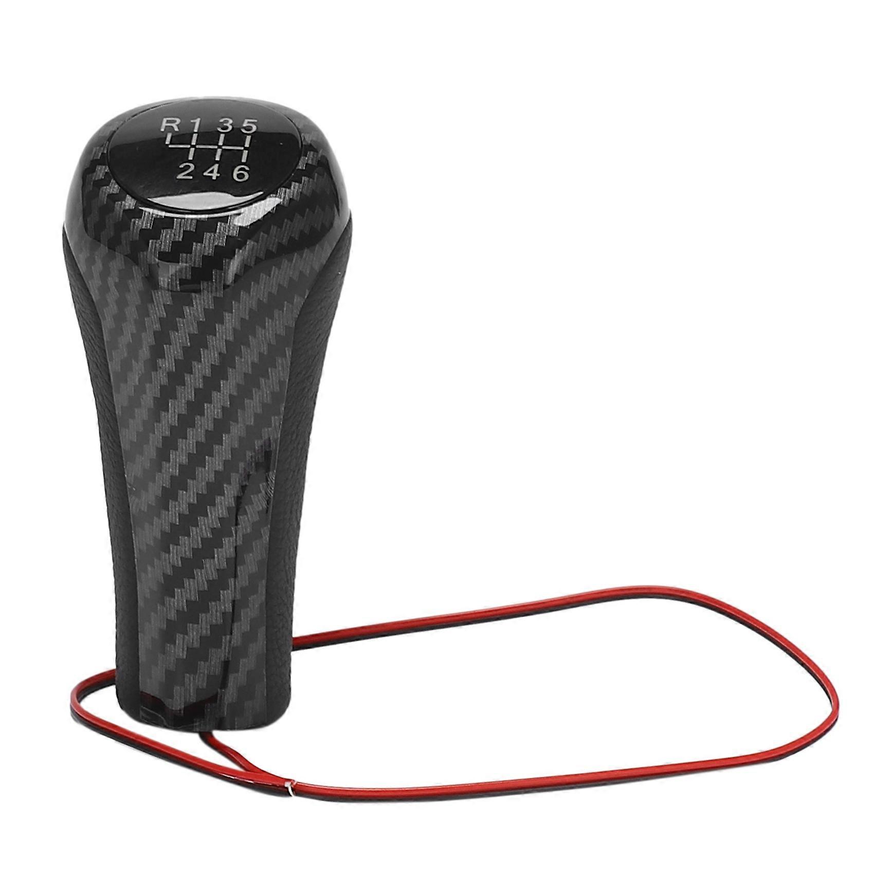 5 6 Speed Shift Knob Car Shifter Knob Gear Shifter Lever Stick for E60 E8 E90 Carbon Pattern