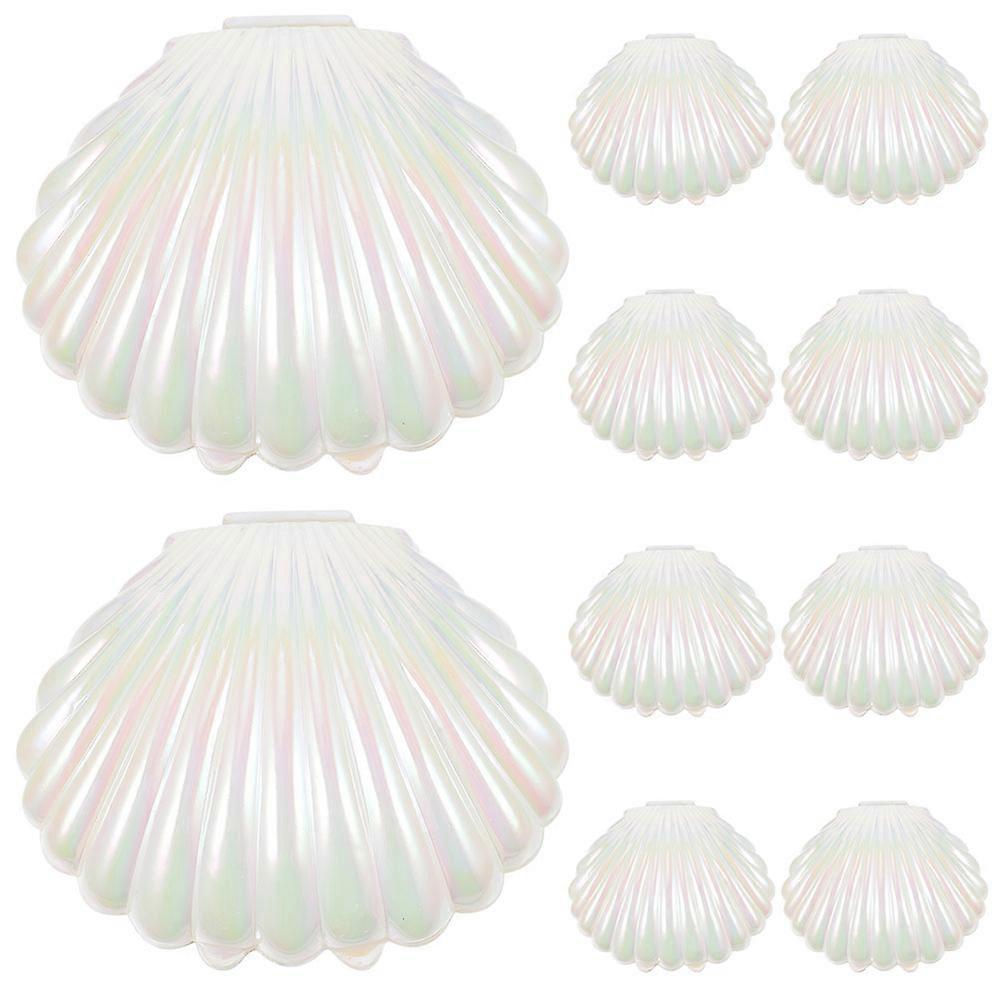 30Pcs Sea Shells Candy Boxes Seashell Party Favor Containers Mini Sea Shell Storage Case Trinket Box