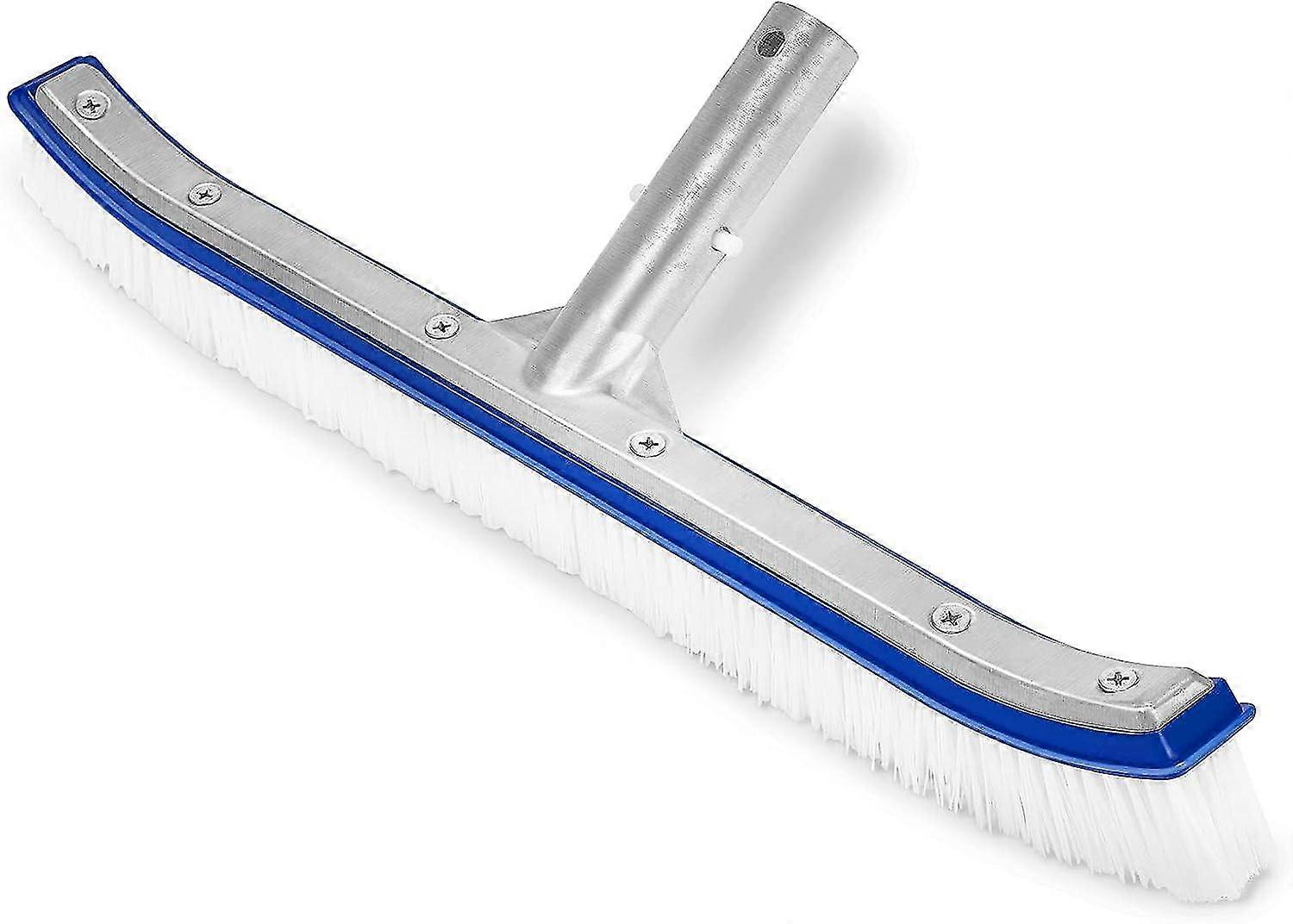 Swimming Pool Brush, 18" Pool Brush,Nylon Algae Pool Brush Designed for Cleans Walls, Tiles & Floors Effortlessly (Blue)