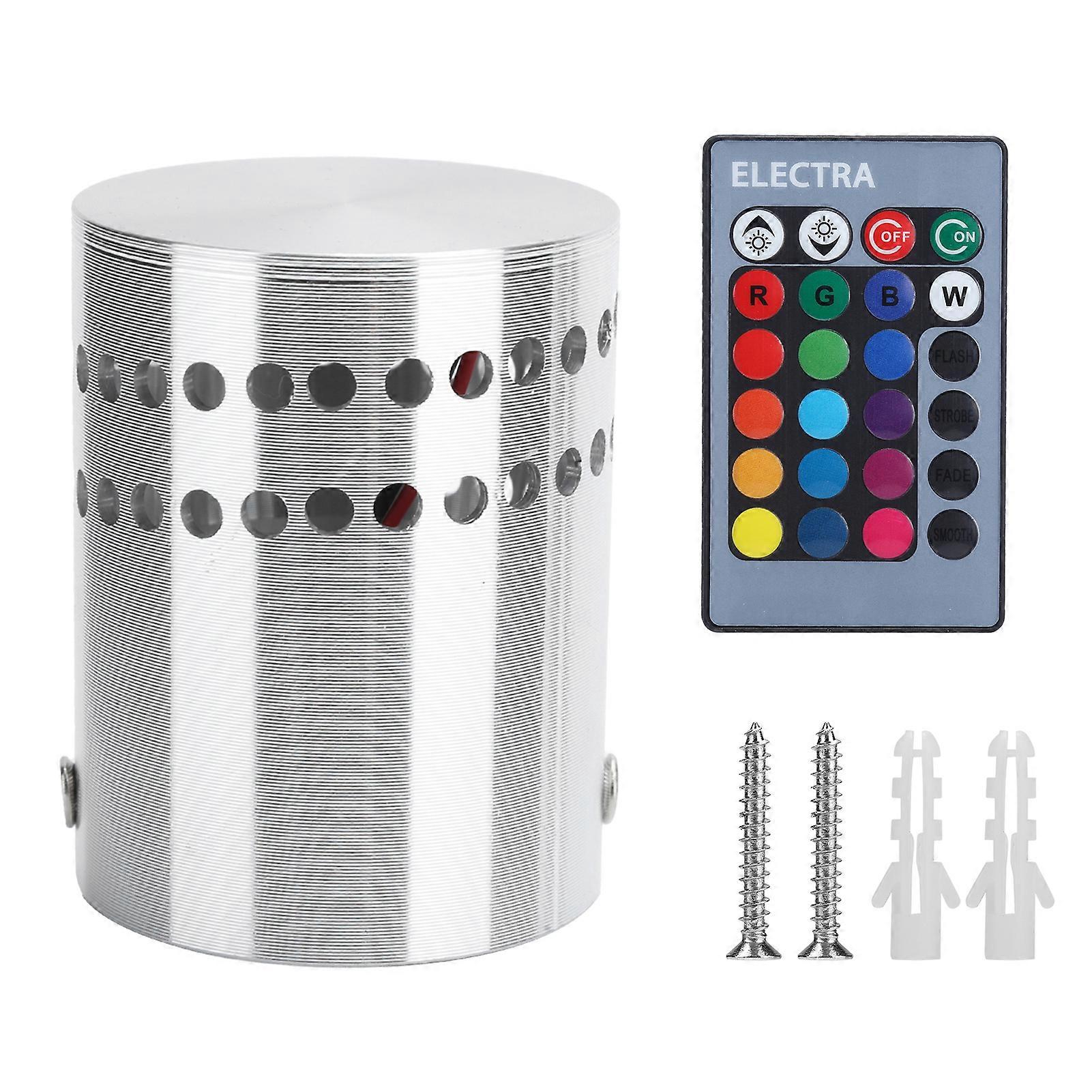 3W RGB Spiral LED Ceiling Light Wireless Remote Control Dimmable Wall Lamp Wired AC85265V