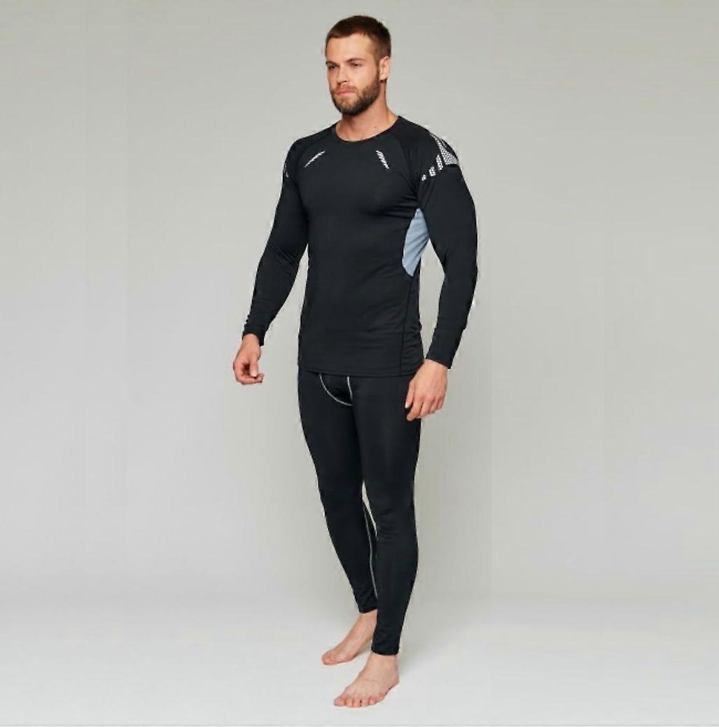Autumn & Winter Thermal Underwear for Men 2 Pack Long Johns Fleece Lined yoga Sports Hunting Gear Set Base Layer Cold Weather Breathable Skin-friendly