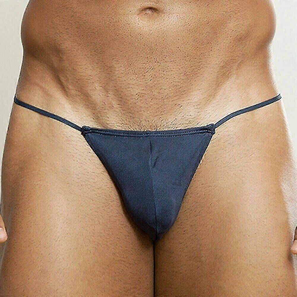 Mäns låga midja T-back Stringtrosor G-string Underbyxor Utbuktande påse Underkläder Trosor-XinHan