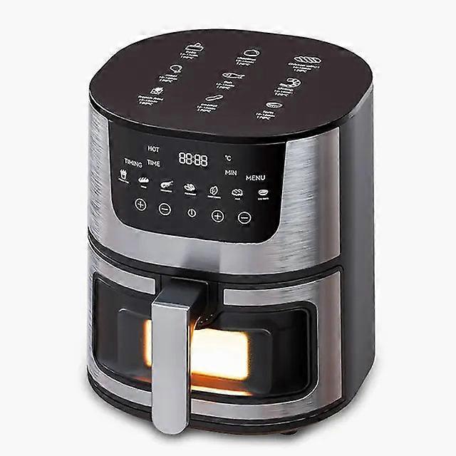 1250W Oil Free Led Touch Panel Fryer Toaster Oven Combo - With Presets For Roast, Bake, Broil, And Air Fry.