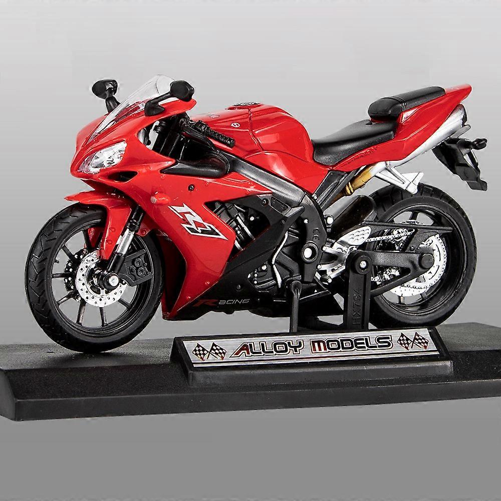 1:12 Κλίμακα Yamaha R1 Κράμα Σκούτερ Σπορ Ειδώλια ποδηλάτου Diecasts Παιδικό παιχνίδι Οχήματα μοτοσικλέτας Αγωνιστικά μοντέλα αντίγραφα Δώρο για αγόρια