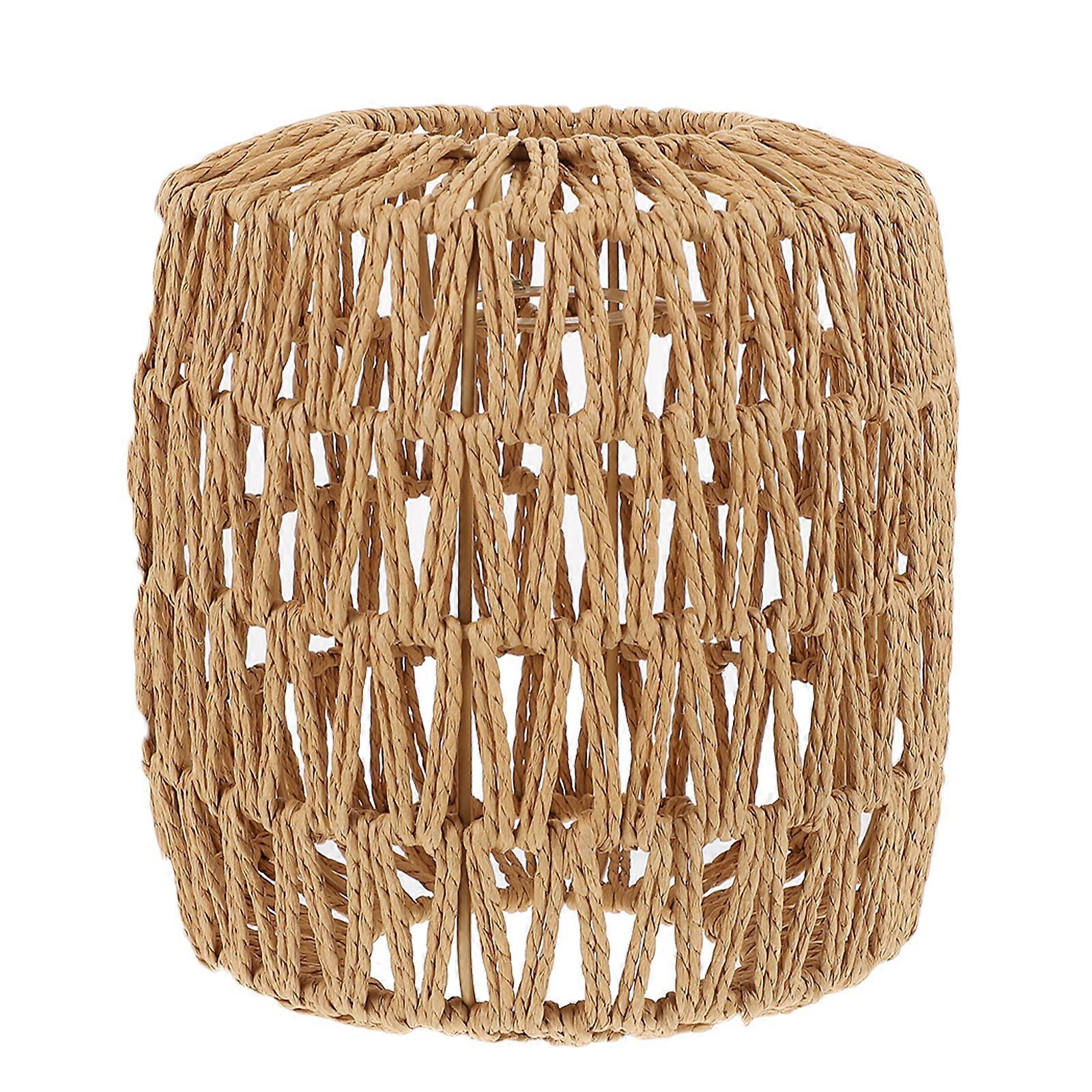 1pc Simulated Rattan Lamp Cover Handmade Woven Chandelier Vintage Lampshade (Ramdon Style)