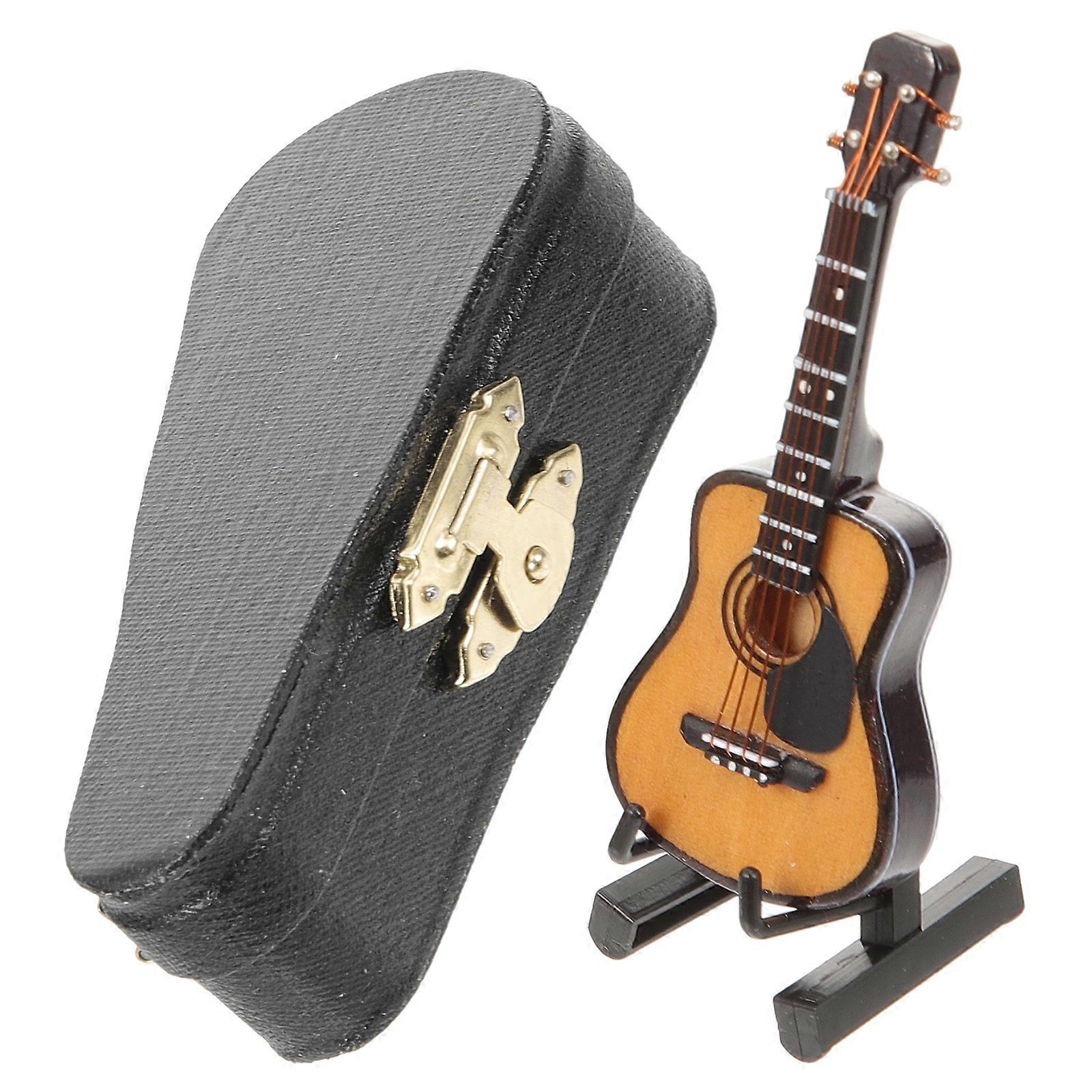 1 Set di Chitarra In Miniatura Modello Di Chitarra Piccola Modello Di Chitarra Kid Chitarra Giocattolo Miniatura Paesaggio Prop