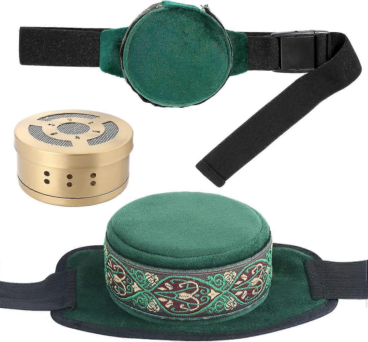Scatola di moxa in rame senza fumo, strumento di trattamento della moxibustione del serbatoio di rame del purificatore Borsa per terapia portatile, ideale per l'artrite del ginocchio del collo della vita Pai della schiena della spalla