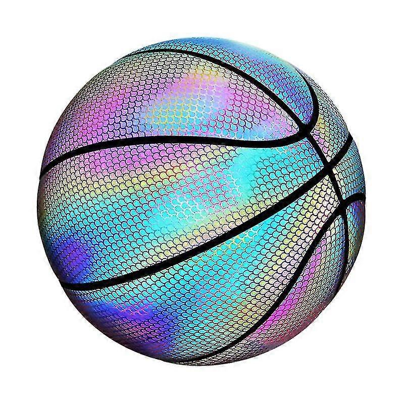 Basket-ball réfléchissant coloré holographique