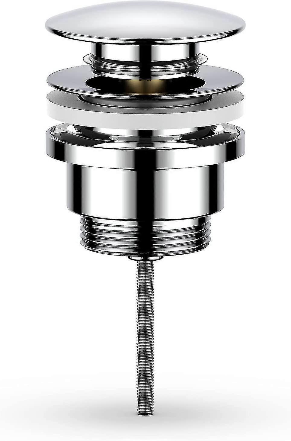 Universal Washbasin Drain, Without Overflow Pop Up Valve Drain Valve, For Washbasin/vanity Drain Set Washbasin - Chrome Without Overflow