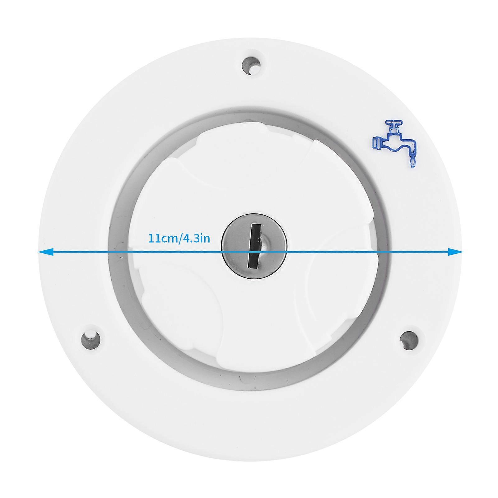 Round Water Inlet Fill Lock Tank Filling Port W/Key for RV Yacht ...