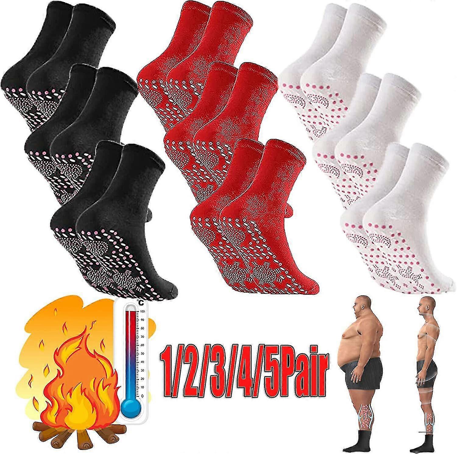 Självuppvärmande turmalin magnetisk terapi hälsostrumpor infraröd fotsmärta värme strumpor