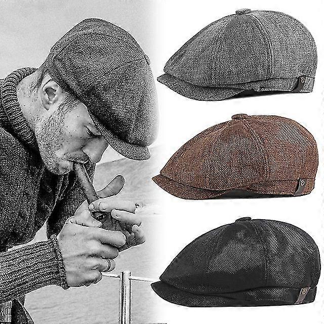 Beret Straight Cap Hat Vintage Men Beret Newsboy Hats Classic