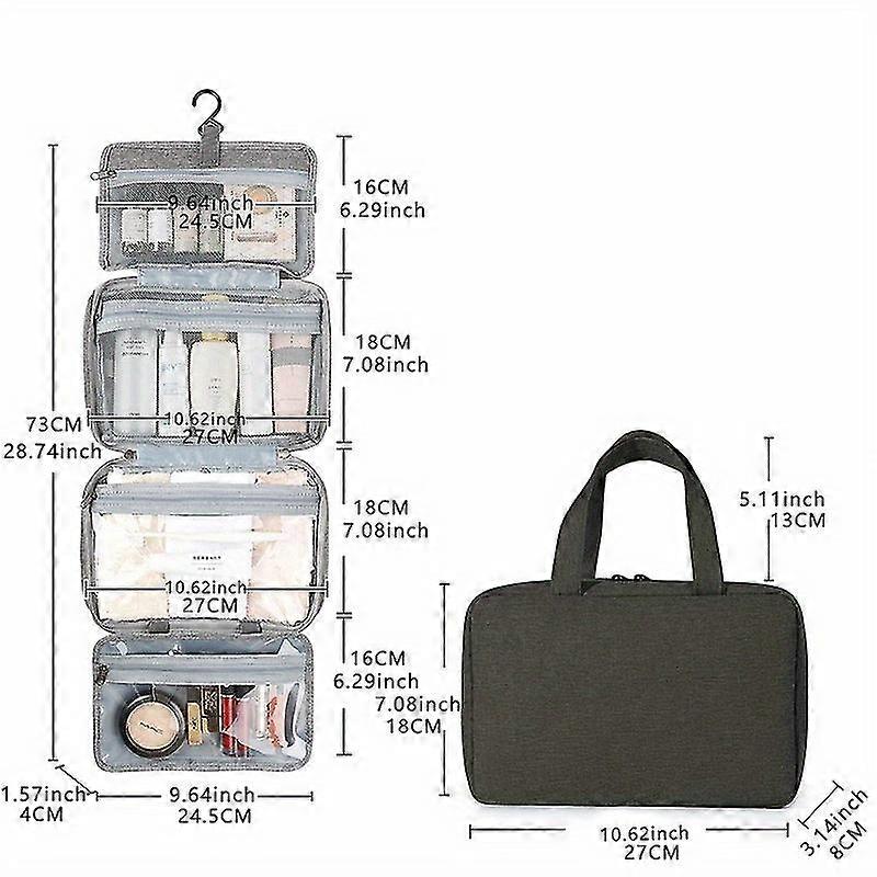 Wet And Dry Separation Travel Waterproof Folding Toiletry Bag, Cosmetic Bag, Large Capacity Multi-functional Travel Storage Bag