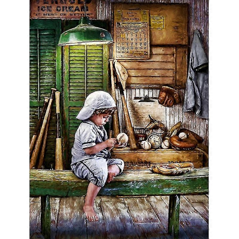 Diamond Embroidery Lovely Baseball Boy 5d Diy Diamond Painting Full Drill Diamond Home Decor Cross Stitch Picture Of Rhinestone