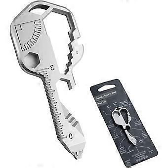 24 in 1 Multi-Function Wrench Tool, Multi-Function Keychain, Stainless Steel Wrench Tool, Belt Screwdriver, Wire Stripper, Wrench, Bottle Opener, For 