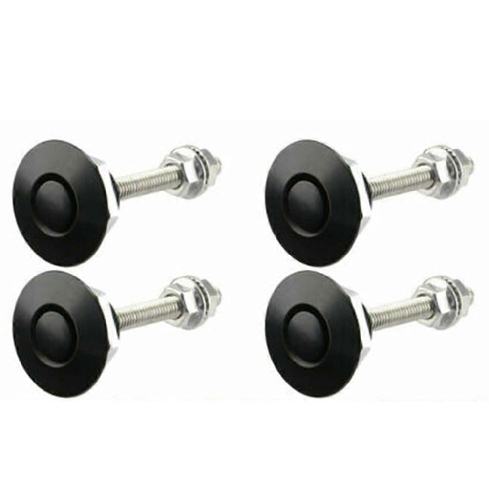 4PC Push Button Quick Release Hood Bonnet Pins Lock Clip Car Bumper Latch Kit
