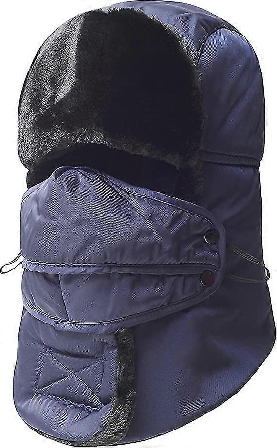 Winter Ski Cap With Winter Earmuffs And Ski Wind Mask