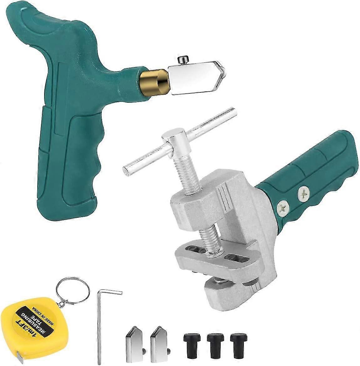 Manual Tile Cutter Cutter Tools, 9 Piece Set Diamond Glass Cutter Manual Tile Cutter Tool Kit For Mirror, Window And Pallet Cutter Tools