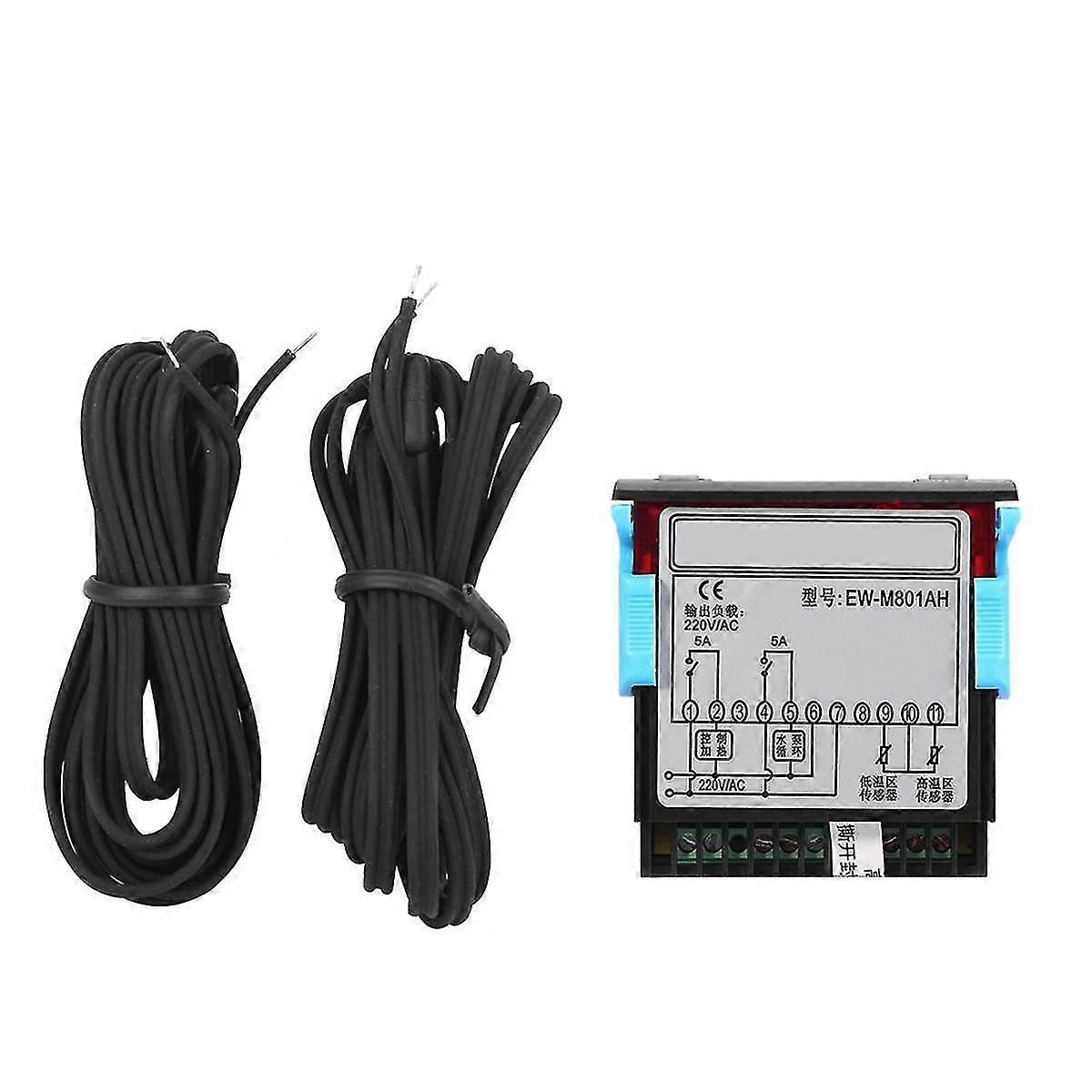 2-channel Sensor Solar Water Heater Temperature Controller Thermostat With Sensor Digital Display F