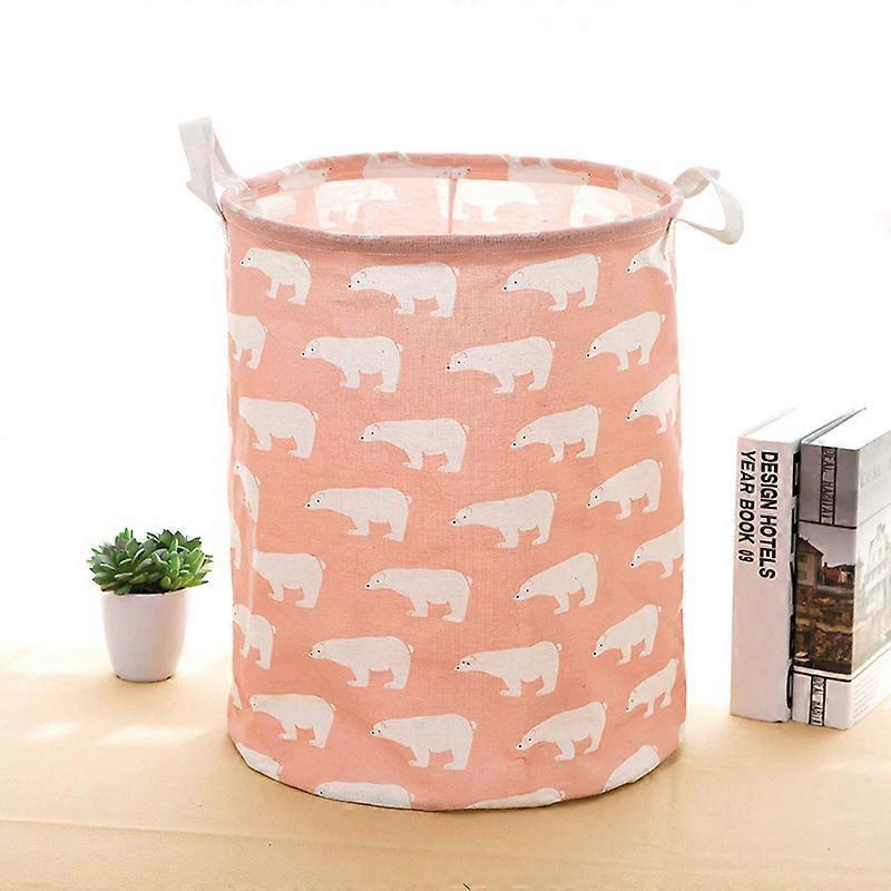 Waterproof Canvas Laundry Clothes Basket Storage Basket Folding Storage Box