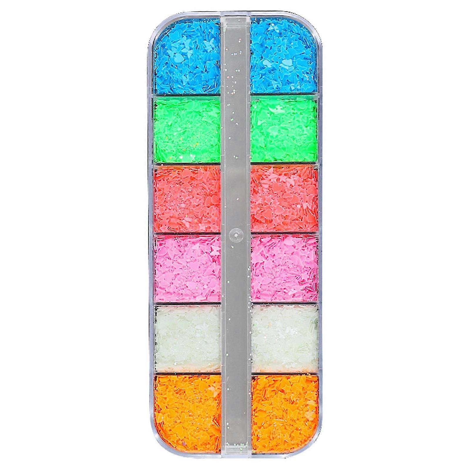 Nail Art Luminous Sequins Long Strip Boxed Ultra Thin Sequins Luminous Sequins