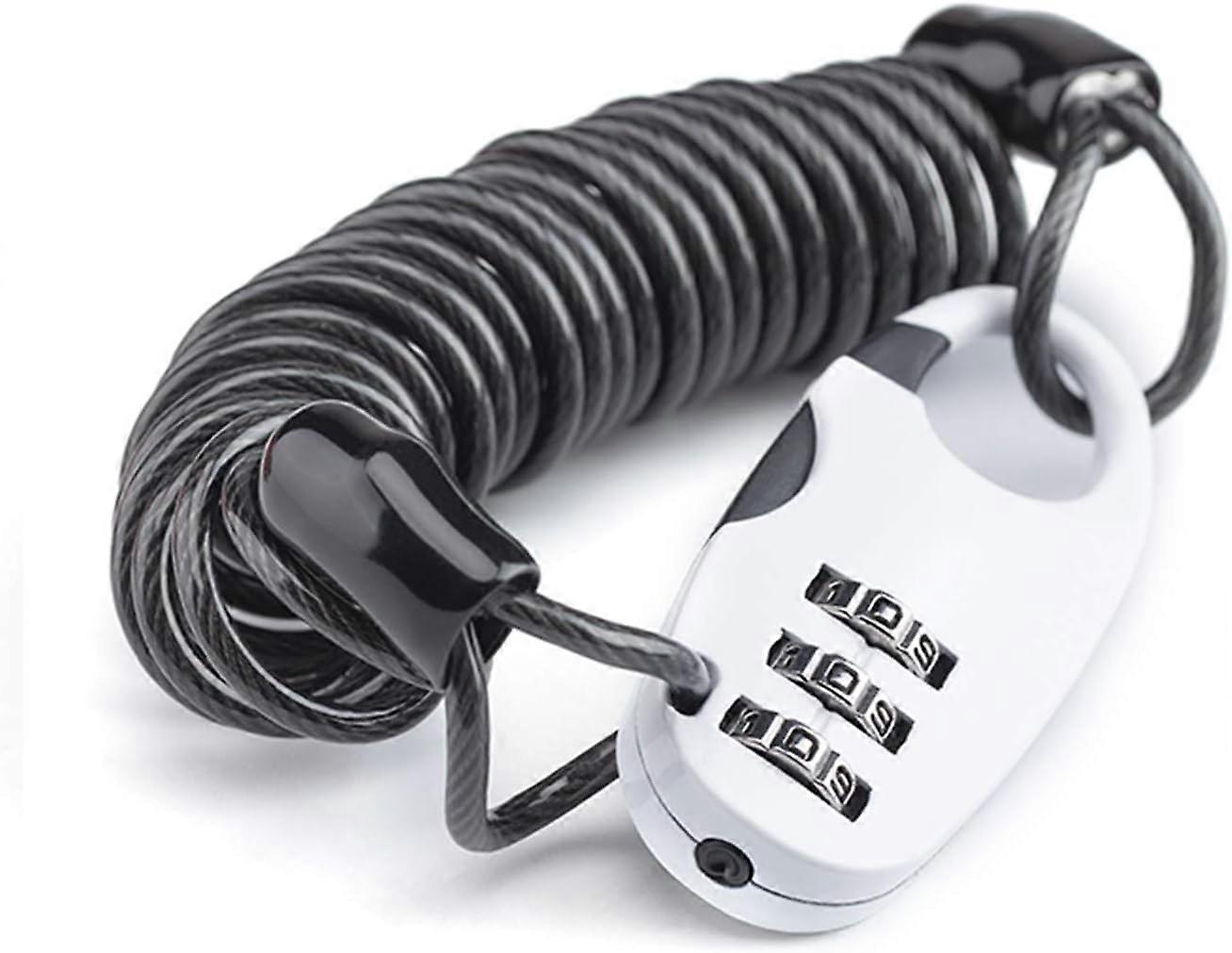 Helmet Lock Cable Lock Lightweight Combination Lock with 3-Digit Code 90 cm Long