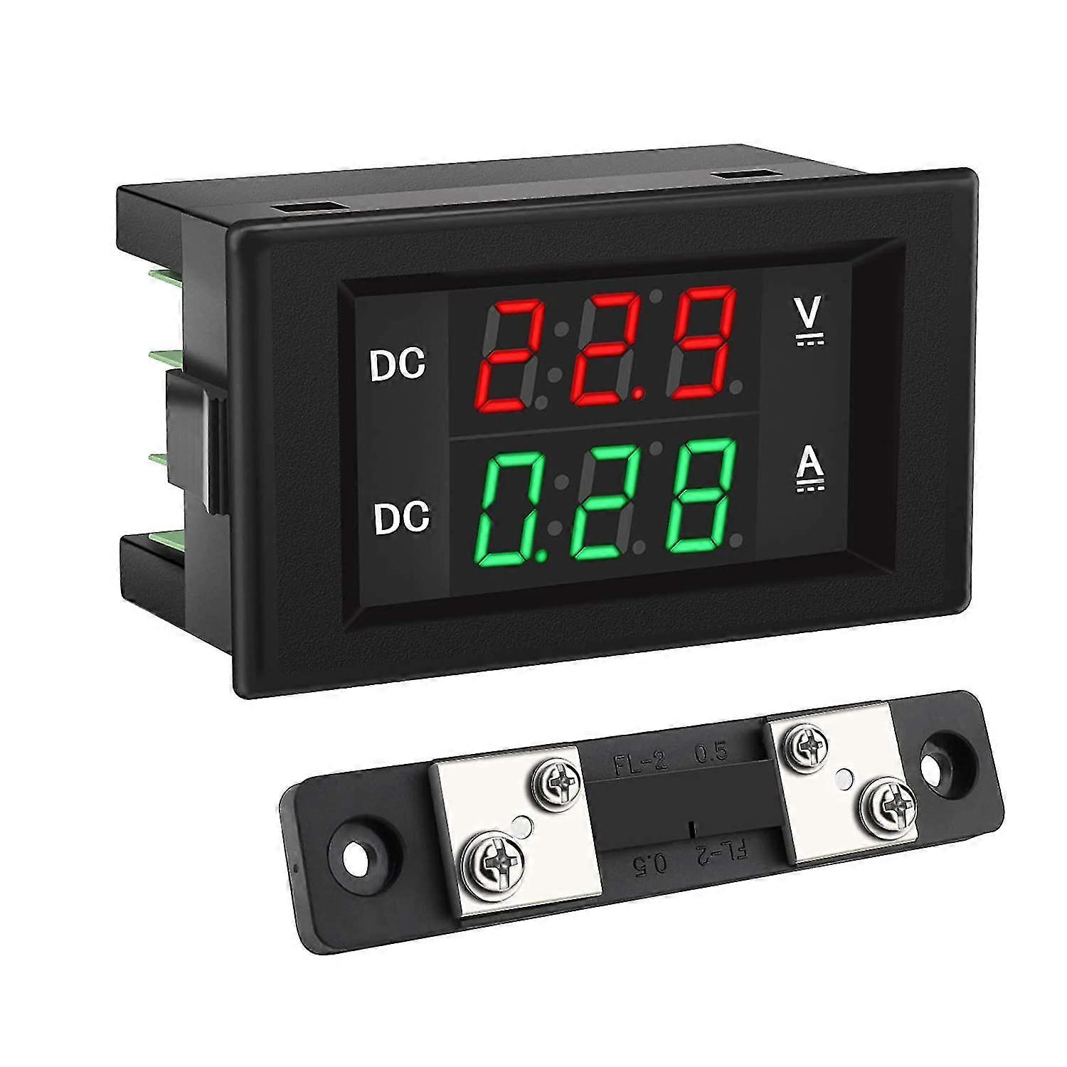 Voltage Current Display, Dc 4.5-100v Digital Voltmeter Ammeter Multimeter Panel