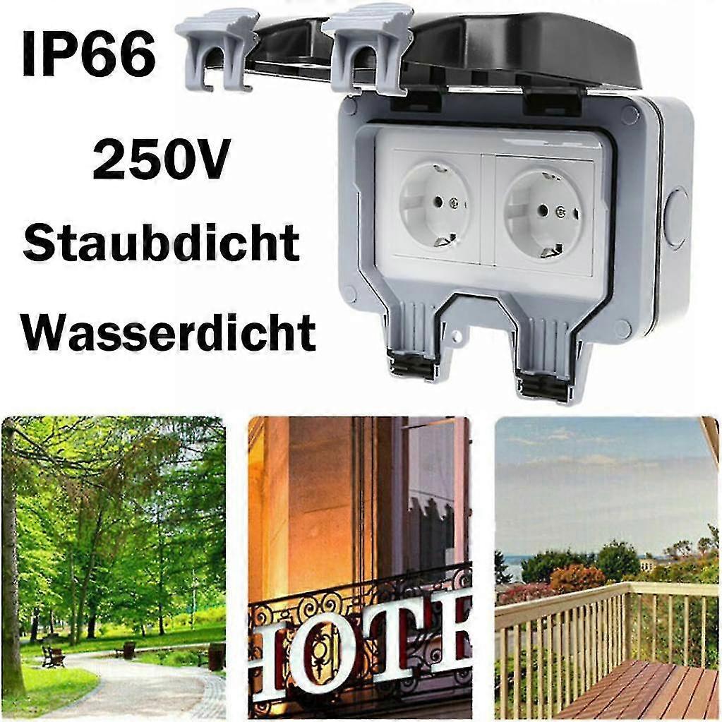 Outdoor Wall Socket Waterproof & Dustproof Socket 250v