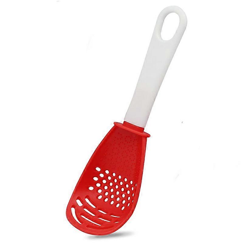 Multifunctional Cooking Spoon Kitchen Tool Filter Spoon (1pc-red )