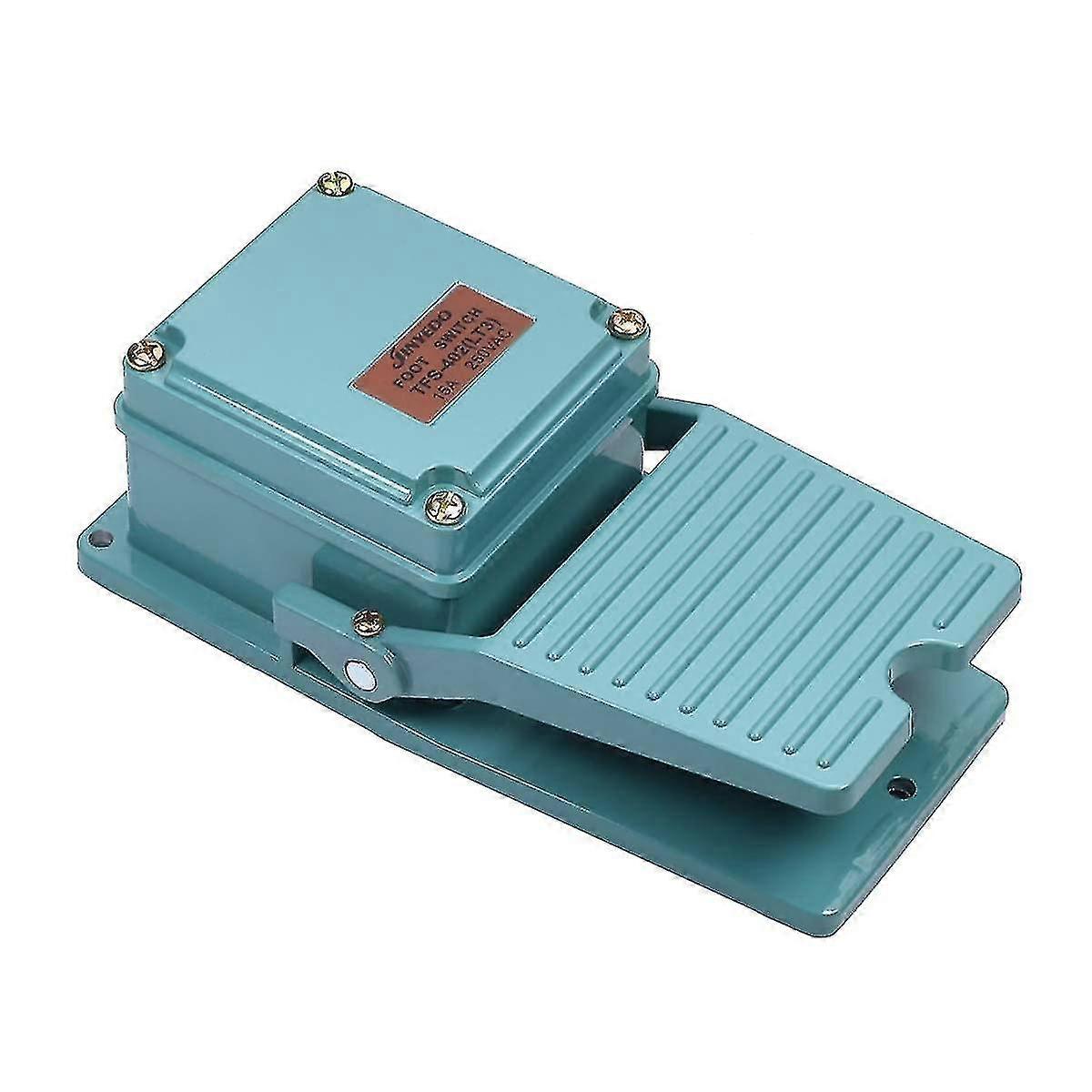 중부하 작업용 풋 스위치 Spdt NC 15a 250v 알루미늄 풋 스위치 페달 전기 순간 풋 페달 스위치, TFS-402 블루