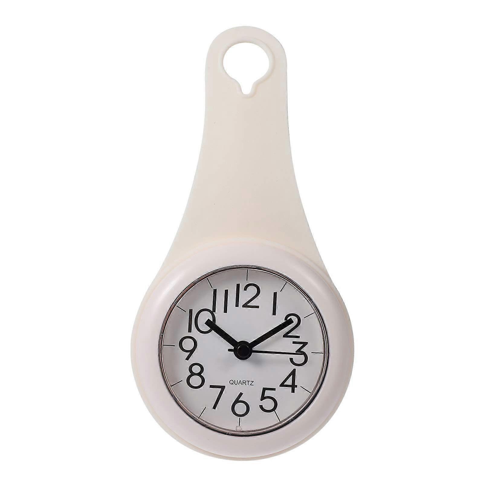 Waterproof Wall Clock Bathroom Mute Wall Clock Suction Cup Hanging Clock