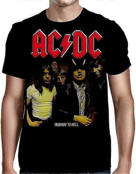 AC/DC Highway to Hell T-Shirt Noir Artisanat robuste